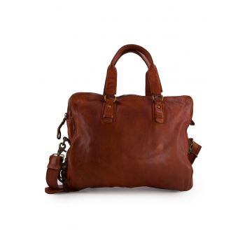 Servieta din piele vitel maro 37x29x5cm