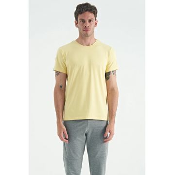 Tricou  barbati - galben lamaie - elastic - bumbac
