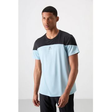 Tricou  barbati - guler rotund - 100% poliester albastru