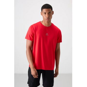 Tricou  barbati - rosu - maneca scurta - logo - poliester-elastan