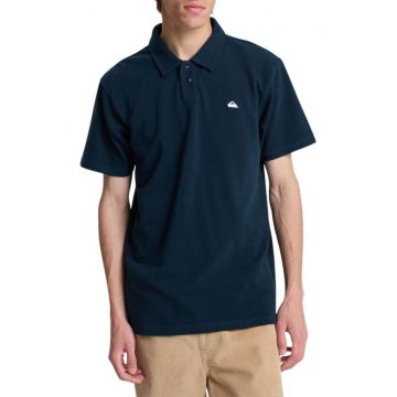 Tricou din bumbac cu model uni si logo -
