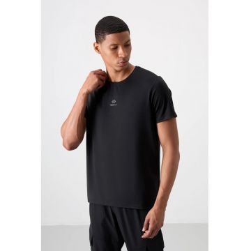 Tricou  maneca scurta - negru - poliester si elastan