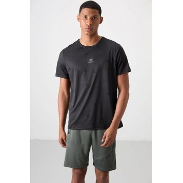 Tricou  model Bird's Eye - negru - 100% poliester