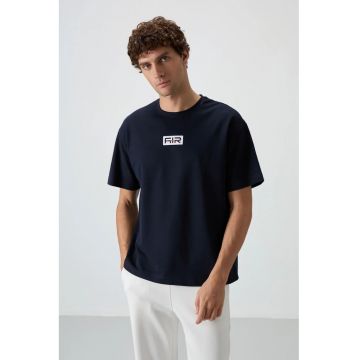 Tricou  Oversized - Albastru Marin - 80% bumbac - 20% poliester