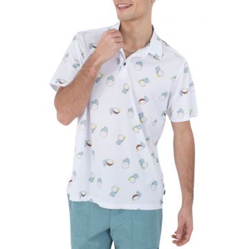 Tricou polo cu imprimeu cu fructe