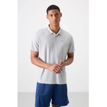 Tricou Polo  Gri deschis - broderie logo - 100% poliester