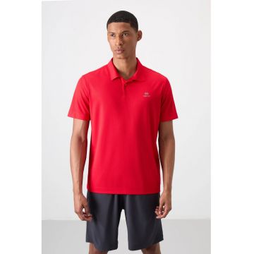 Tricou Polo  rosu - broderie logo - 100% poliester