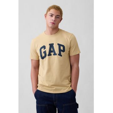 Tricou regular-fit cu logo - Negru/Bej