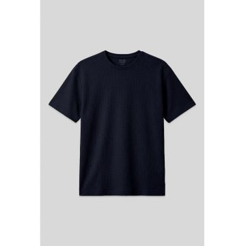 Tricou  supradimensionat - elastic - albastru marin - poliester-lycra - pentru barbati