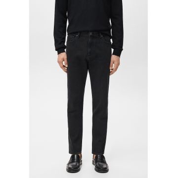 Blugi conici cu buzunare - Negru stins