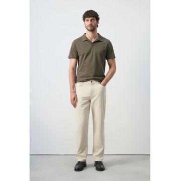 Blugi conici din amestec de denim Essentials Lori - Bej deschis