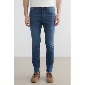 Blugi slim fit 750 - Albastru