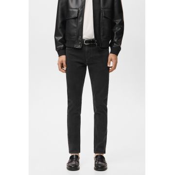 Blugi slim-fit cu talie joasa - Negru