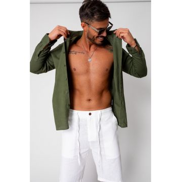 Camasa din IN cu nasturi Green 16166 - Verde