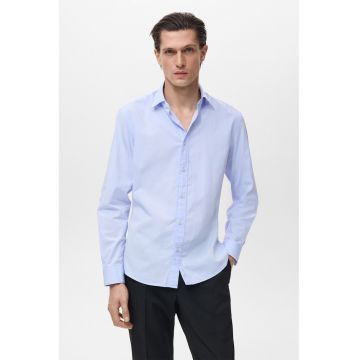 Camasa regular-fit cu guler clasic - Albastru glaciar