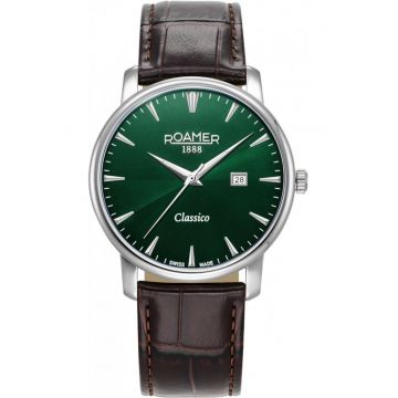 Ceas barbatesc  971856 41 75 05 - clasic verde pentru cupluri