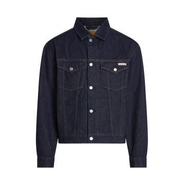 Jacheta relaxed fit de denim - Bleumarin