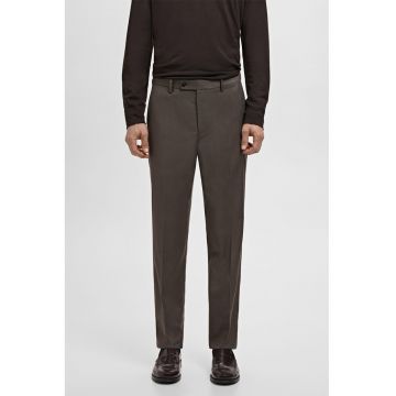Pantaloni cu model in carouri Milan - Maro inchis