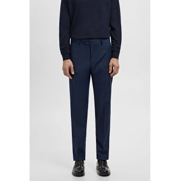 Pantaloni eleganti cu croiala dreapta - Bleumarin