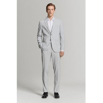 Pantaloni eleganti cu croiala super slim-fit - Gri deschis