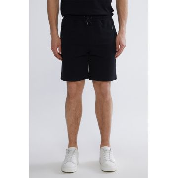 Pantaloni scurti din amestec de bumbac - Negru