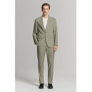 Pantaloni slim-fit cu pliuri Milan - Verde fistic