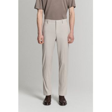 Pantaloni uni cu buzunare laterale - Maro nisip