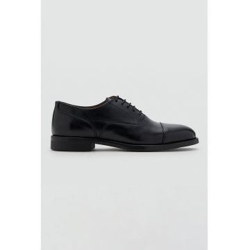 Pantofi oxford din piele - Negru