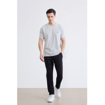 Pijama din amestec de bumbac - Gri deschis/Bleumarin