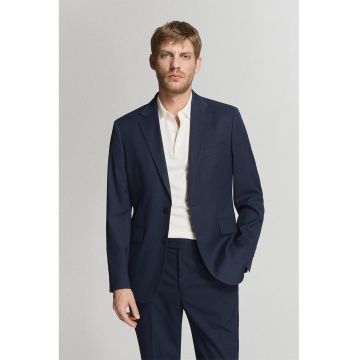 Sacou cu buzunare cu clapa - Bleumarin