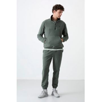 Set Trening Barbati  Verde Salvie - 100% Poliester
