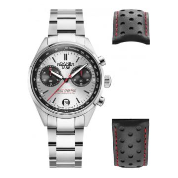 Setul pentru barbati  978818 - cu cadran de 41 mm - din otel inoxidabil - curea sport si curea suplimentara