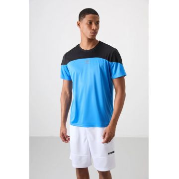 Tricou barbatesc -  croiala regular - albastru - poliester