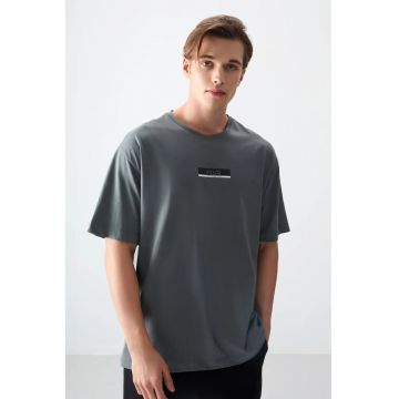 Tricou Barbati -  Oversized - Gri Ardezie - 100% bumbac