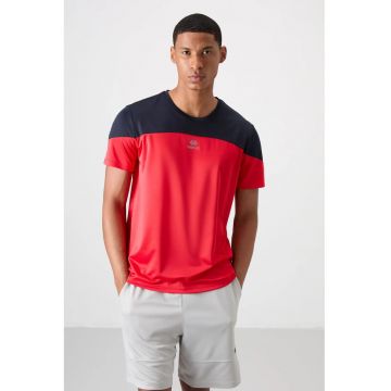 Tricou  barbati - rosu - poliester - guler rotund - Rosu/Negru