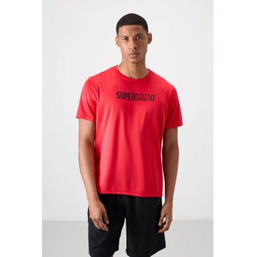 Tricou  imprimeu - rosu - poliester