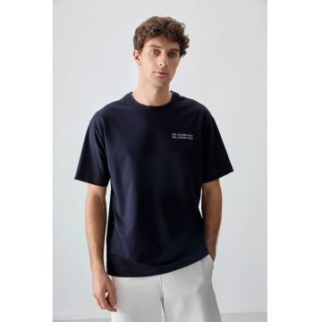 Tricou  Oversized - Albastru Marin - bumbac