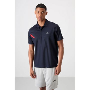 Tricou Polo  barbati - bleumarin - 100% poliester - cu buton