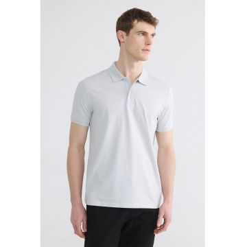 Tricou polo de bumbac - Alb optic