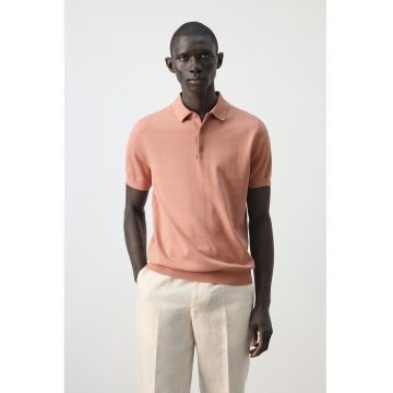 Tricou polo din bumbac - Coral