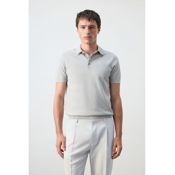 Tricou polo din bumbac - Verde menta