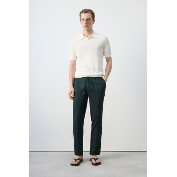 Tricou polo uni - Alb