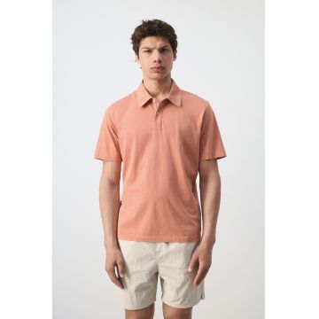 Tricou regular fit din material pique - Piersica