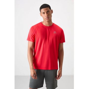 Tricou  rosu - imprimeu logo - elastic - 100% poliester