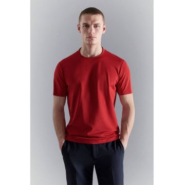 Tricou slim-fit cu material cu tehnologie de termoreglare - - Rosu