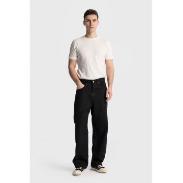 Blugi barbati -  croiala relaxata - negru - 100% bumbac