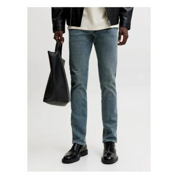 Blugi barbati GLENN - cu talie joasa si croiala Slim fit - Albastru inchis - W31 L32