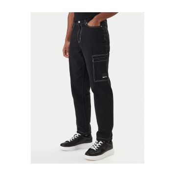 Blugi barbati -  material bumbac - slim fit - negru -