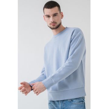 Bluza de trening din amestec de modal si bumbac organic - Albastru lavanda