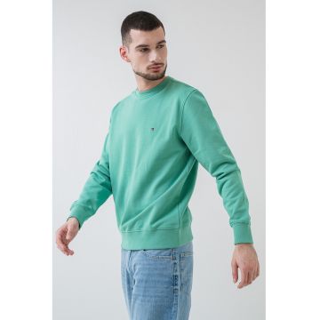 Bluza de trening din bumbac organic cu logo - Verde deschis